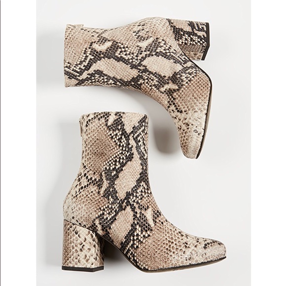 Free People Shoes - Free People Celine Snakeskin Ankle Booties